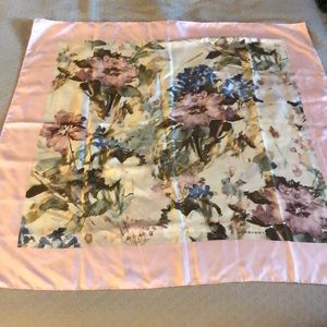 Large floral Burberry silk scarf
